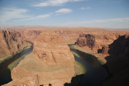 in USA  horseshoe and  river in national  park the beauty of amazing nature tourist destinationの写真素材
