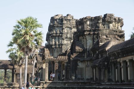 in cambodia angkor wat  the old buildings and historical site protect by unesco amazing tourist destinationの写真素材