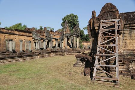 in cambodia angkor wat  the old buildings and historical site protect by unesco amazing tourist destinationの写真素材