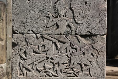 in cambodia angkor wat  the old buildings and historical site protect by unesco amazing tourist destinationの写真素材