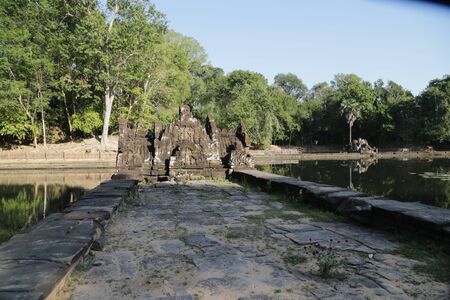 in cambodia angkor wat  the old buildings and historical site protect by unesco amazing tourist destinationの写真素材