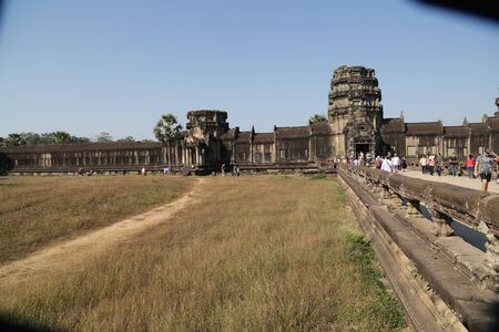 in cambodia angkor wat  the old buildings and historical site protect by unesco amazing tourist destinationの写真素材