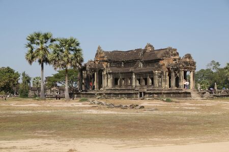in cambodia angkor wat  the old buildings and historical site protect by unesco amazing tourist destinationの写真素材