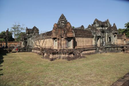 in cambodia angkor wat  the old buildings and historical site protect by unesco amazing tourist destinationの写真素材
