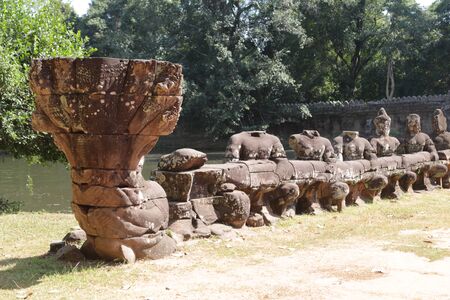 in cambodia angkor wat  the old buildings and historical site protect by unesco amazing tourist destinationの写真素材