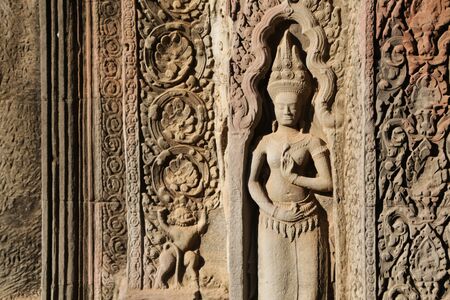in cambodia angkor wat  the old buildings and historical site protect by unesco amazing tourist destinationの写真素材