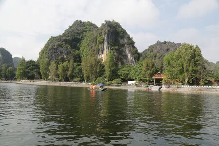 VIETNAM, HALONG BAY-CIRCA JANUARY 2020--unidentified people in the boat
の写真素材