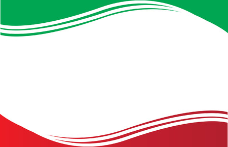Mexican Flag Postcardのイラスト素材