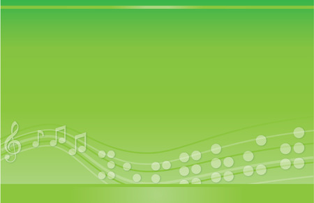 Musical Braille Postcard Greenのイラスト素材