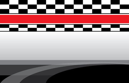 Checkered Flag Postcardのイラスト素材