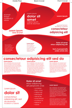 Trifold Brochure Background Redのイラスト素材