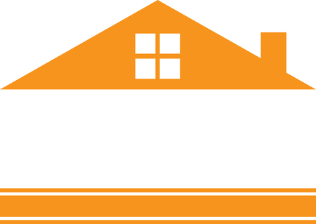 Orange Real Estate House Logoのイラスト素材