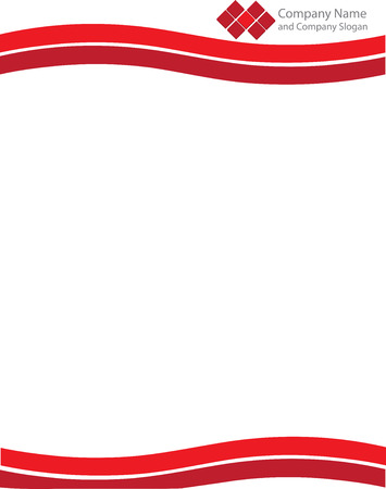 Red Letterhead Templateのイラスト素材