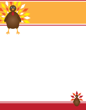 Thanksgiving Turkey Flyer Backgroundのイラスト素材