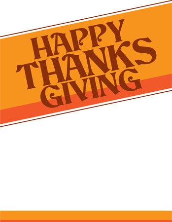 Happy Thanksgiving flyer or poster, vector illustration.のイラスト素材