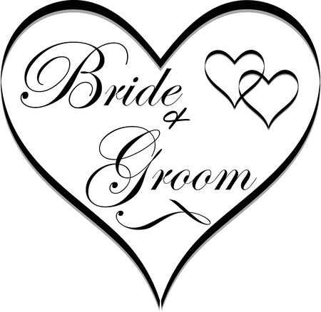 Brida and Groom Wedding Clip artのイラスト素材