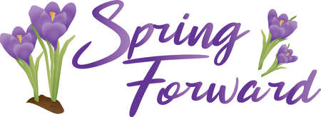 Spring Forward Watercolor Designのイラスト素材