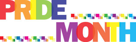Pride Month Logo Colorful Rainbow Cubesのイラスト素材