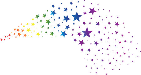 Stars and stardust design Rainbow Colorsのイラスト素材