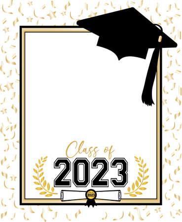 Graduation Background Template gold and blackのイラスト素材