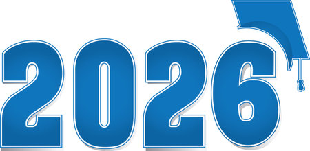 2026 Blue Numbers with cap