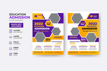 Modern & Creative School Kids Admission Templateのイラスト素材