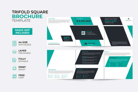Modern & Creative Bifold Trifold 8pages 16pages Brochure Templateのイラスト素材