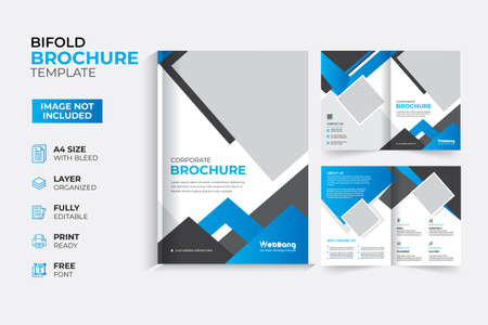 Modern & Creative Bifold Trifold 8pages 16pages Brochure Templateのイラスト素材