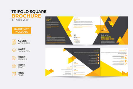 Modern & Creative Bifold Trifold 8pages 16pages Brochure Templateのイラスト素材