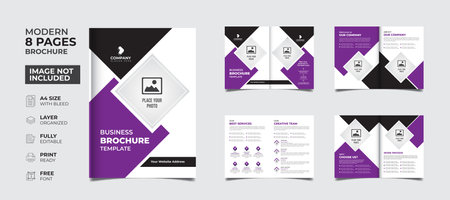 Professional and creative multipurpose business brochure minimalist design print templateのイラスト素材