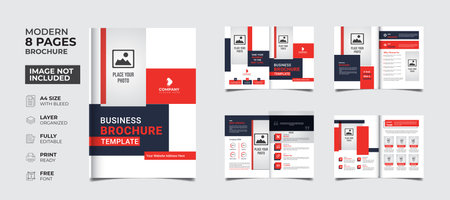 Professional and creative multipurpose business brochure minimalist design print templateのイラスト素材