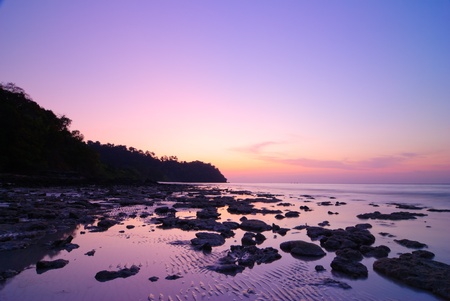 Seascape of Koh Rok island at sunrise, Krabi, Thailand