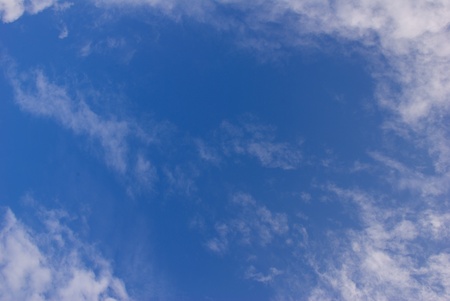 Blue sky with cloud spaceの写真素材