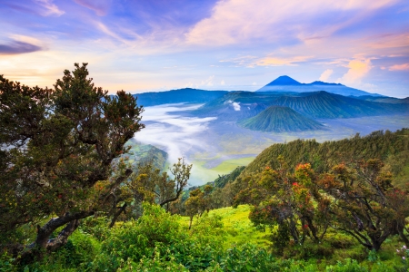 Bromo vocalno at sunrise,Tengger Semeru national park, East Java, , Indonesiaの写真素材