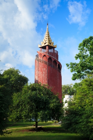 Watch Tower in Mandalay Palace, Mandalay, Myanmarのeditorial素材