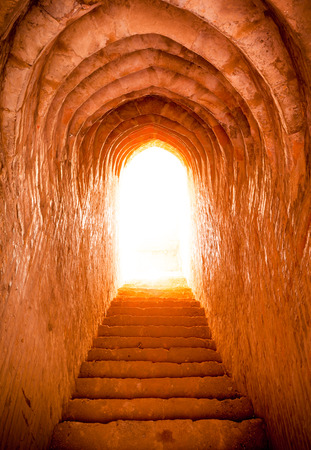 light at end of tunnel, Bagan, Myanmarの写真素材