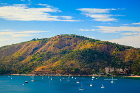Yacht group at Phuket, Southern of Thailandの写真素材