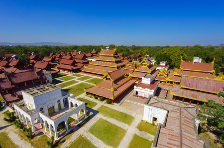 Mandalay palace, Mandalay, Myanmarのeditorial素材