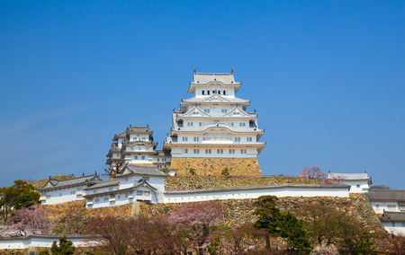 Himeji Castle in spring cherry blossom season, Hyogo, Japanのeditorial素材