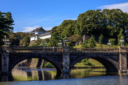 Imperial Palace with Nijubashi Bridge, Tokyo, Japanのeditorial素材