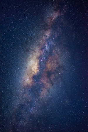 The Milky way galaxy on a night skyの写真素材