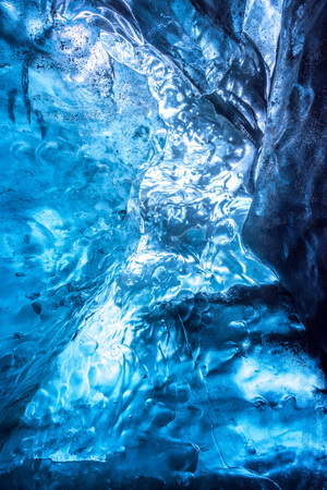 Abstract of an ice cave texture, Vatnajokull glacier, Icelandの写真素材