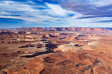 4K Timelapse Aerial view of Green River Overlook, Canyonlands National Park, Moab, Utah, USAの写真素材