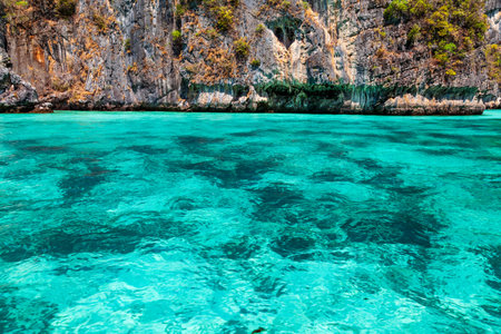 Koh Phi Phi Leh Island, Maya bay, Krabi, Thailandの写真素材