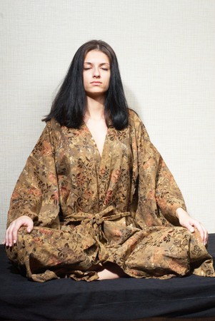 Meditative girlの写真素材