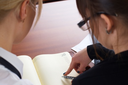 Meeting of young business ladiesの写真素材