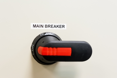 Electrical distribution box with main circuit breakerの写真素材