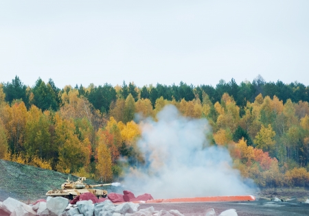 Demonstration of military technic  Tank 