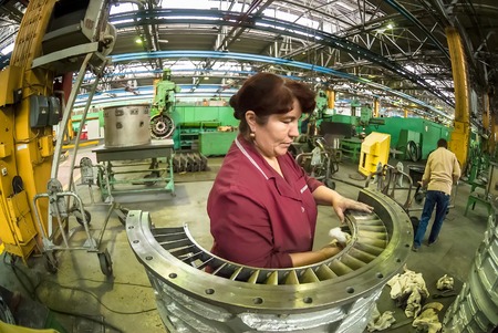 Tyumen, Russia - November 14, 2007  JSC Tyumenskie Motorostroiteli  Plant on production and repair...