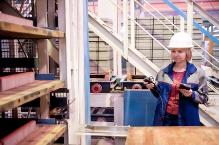 Tyumen, Russia - August 13, 2013  Block making department at construction material factory ZHBI-5 ...